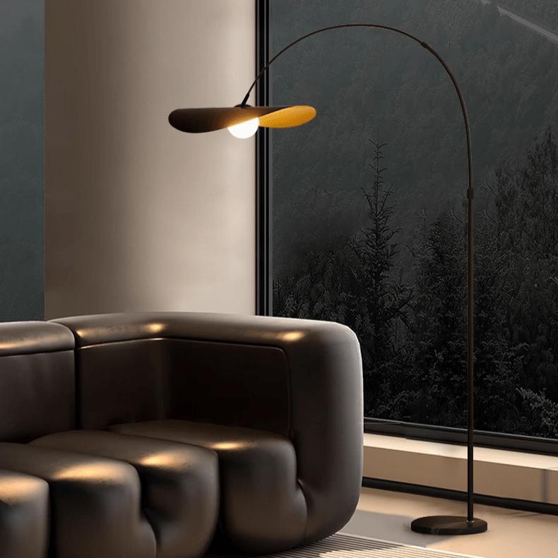 Vloerlamp ijzer acryl LED zwart goud dimbaar 40×180-200cm sfeerverlichting wabi sabi design woonkamer | Sulvida