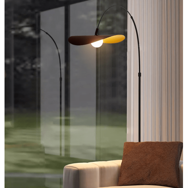Vloerlamp ijzer acryl LED zwart goud dimbaar 40×180-200cm sfeerverlichting wabi sabi design woonkamer | Sulvida