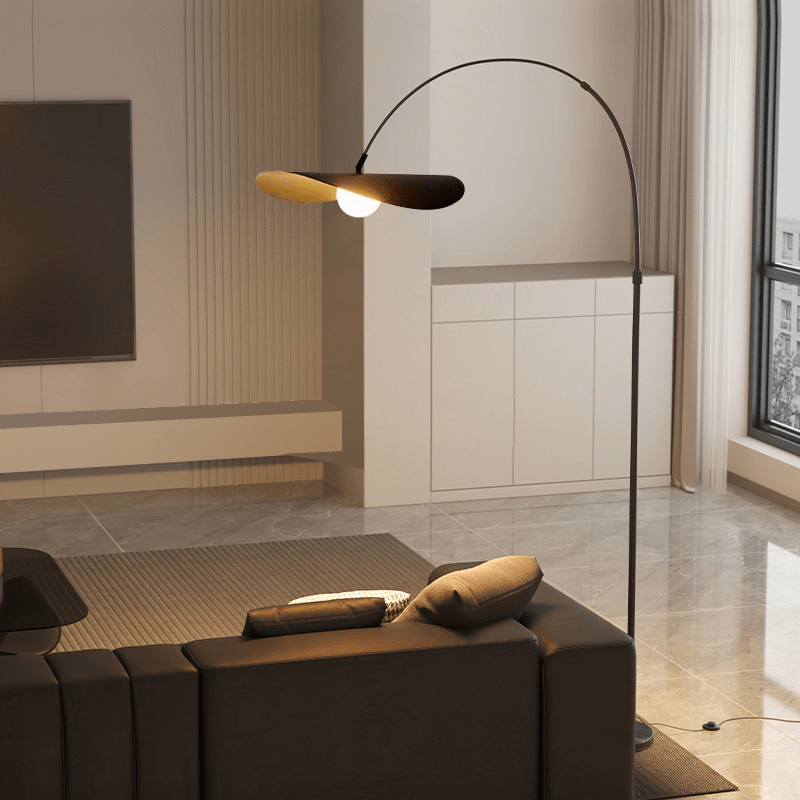 Vloerlamp ijzer acryl LED zwart goud dimbaar 40×180-200cm sfeerverlichting wabi sabi design woonkamer | Sulvida