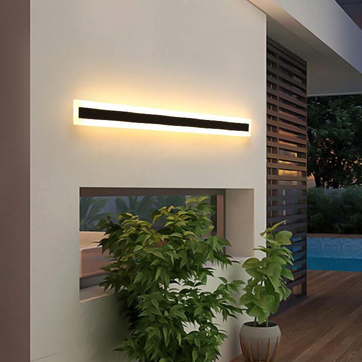 Lineaire LED Wandlamp Buiten Waterdicht Aluminium Gevelverlichting Dimbaar Acryl Modern 30-240cm Tuin Terras | Sulvida