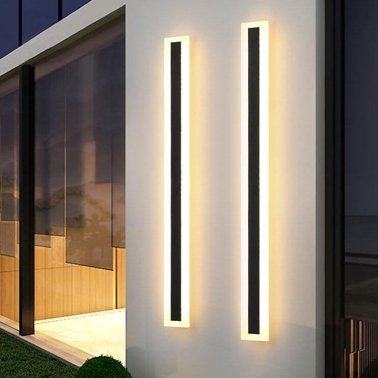 Lineaire LED Wandlamp Buiten Waterdicht Aluminium Gevelverlichting Dimbaar Acryl Modern 30-240cm Tuin Terras | Sulvida