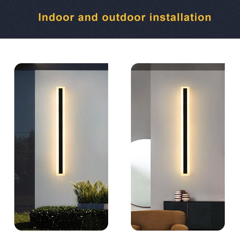 Lineaire LED Wandlamp Buiten Waterdicht Aluminium Gevelverlichting Dimbaar Acryl Modern 30-240cm Tuin Terras | Sulvida