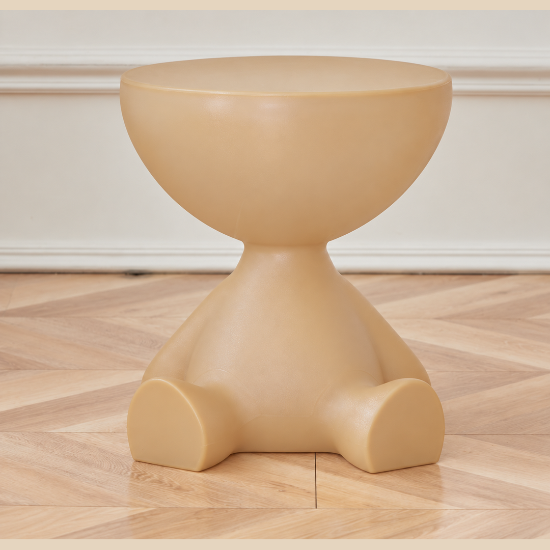 Ronde bijzettafel kunststof 37x41 cm compacte salontafel diverse kleuren voor woonkamer interieur modern | Sulvida