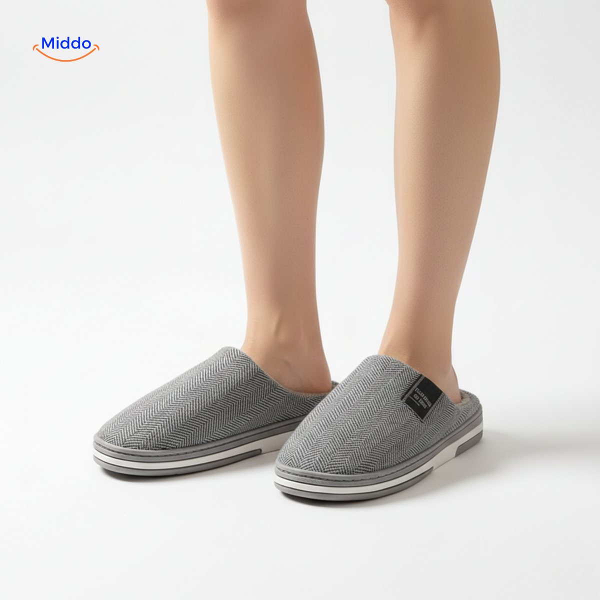 Pantoffels met zachte katoenen voering antislip TPR-zool warmtevast comfortabel huisschoeisel indoor | Sulvida