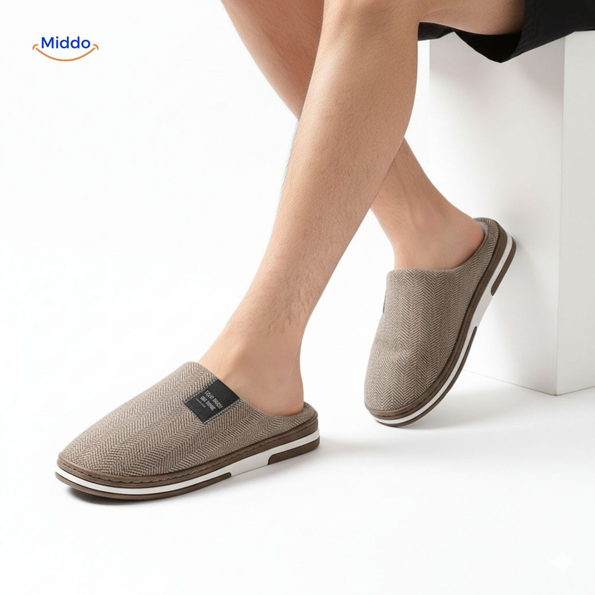 Pantoffels met zachte katoenen voering antislip TPR-zool warmtevast comfortabel huisschoeisel indoor | Sulvida