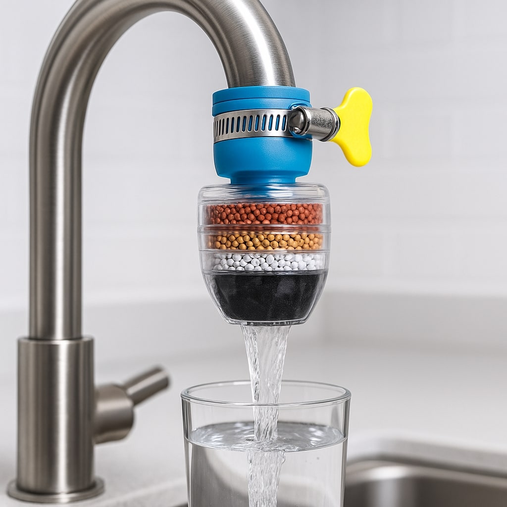 Kraanfilter voor Thuis Drinkwater | Meerfasefilter met Actieve Kool en Mineralen voor Helder Leidingwater | Sulvida