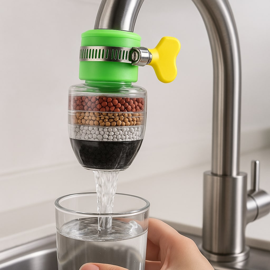 Kraanfilter voor Thuis Drinkwater | Meerfasefilter met Actieve Kool en Mineralen voor Helder Leidingwater | Sulvida