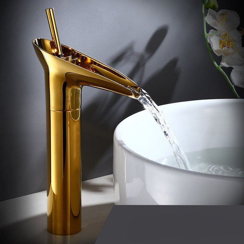 Kraan voor Wastafel Klassiek Vintage Messing Waterval Eengats Koud Water Antiek Badkamer Retro Nostalgisch | Sulvida