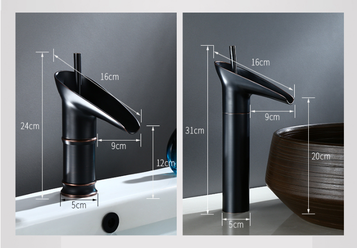 Kraan voor Wastafel Klassiek Vintage Messing Waterval Eengats Koud Water Antiek Badkamer Retro Nostalgisch | Sulvida