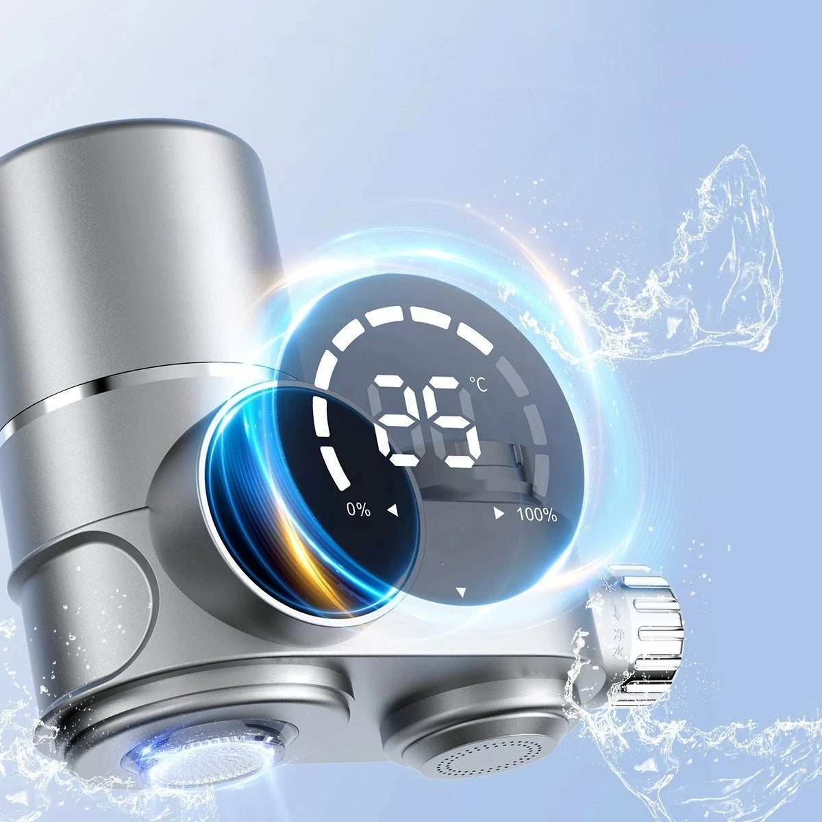 Kraanwaterfilter met LED-Scherm en Dubbele Watermodus voor Keuken – ABS en RVS Waterfilter Kraanfilter | Sulvida