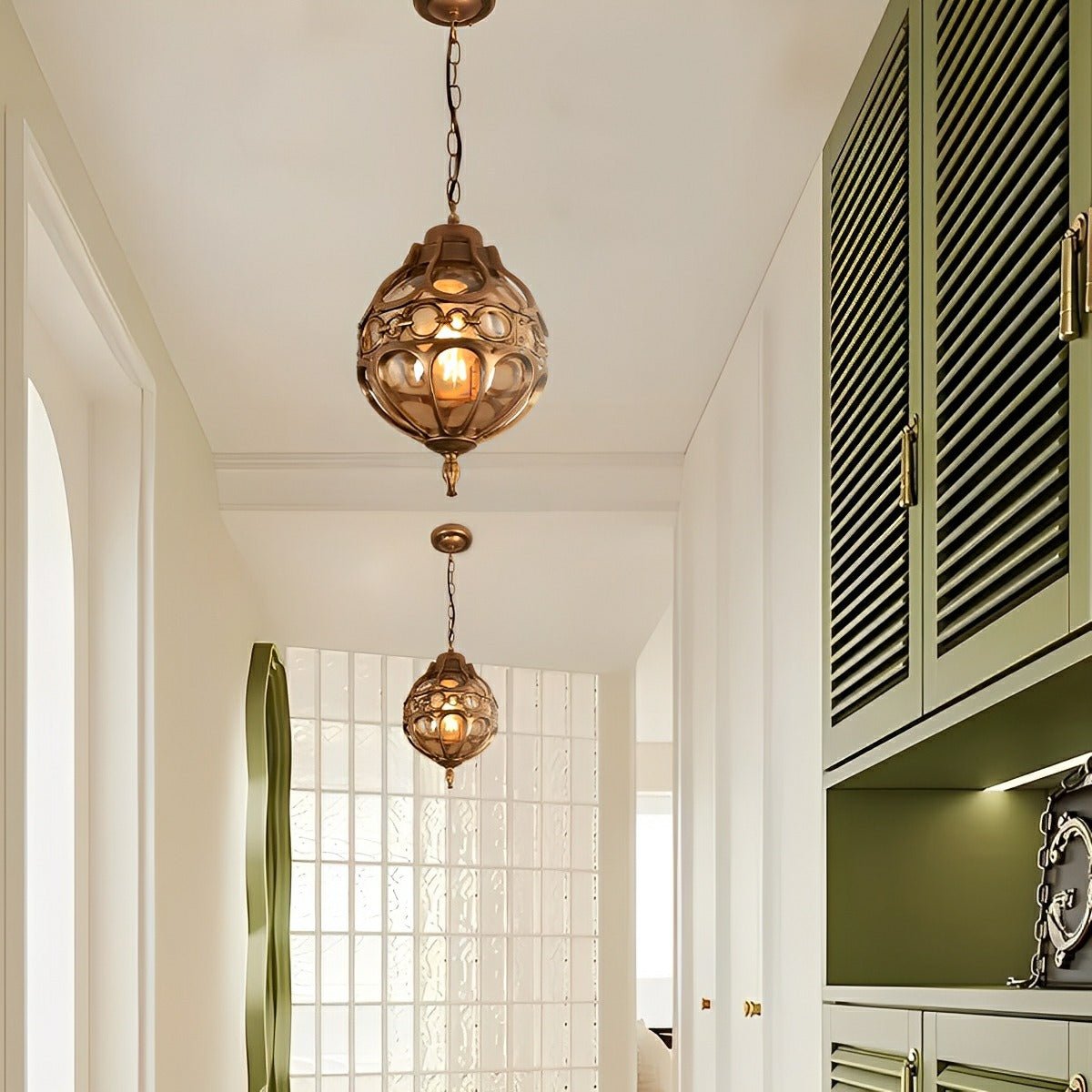 Hanglamp bol glas aluminium waterbestendig buiten tuinverlichting balkon terras moderne buitenverlichting | Sulvida