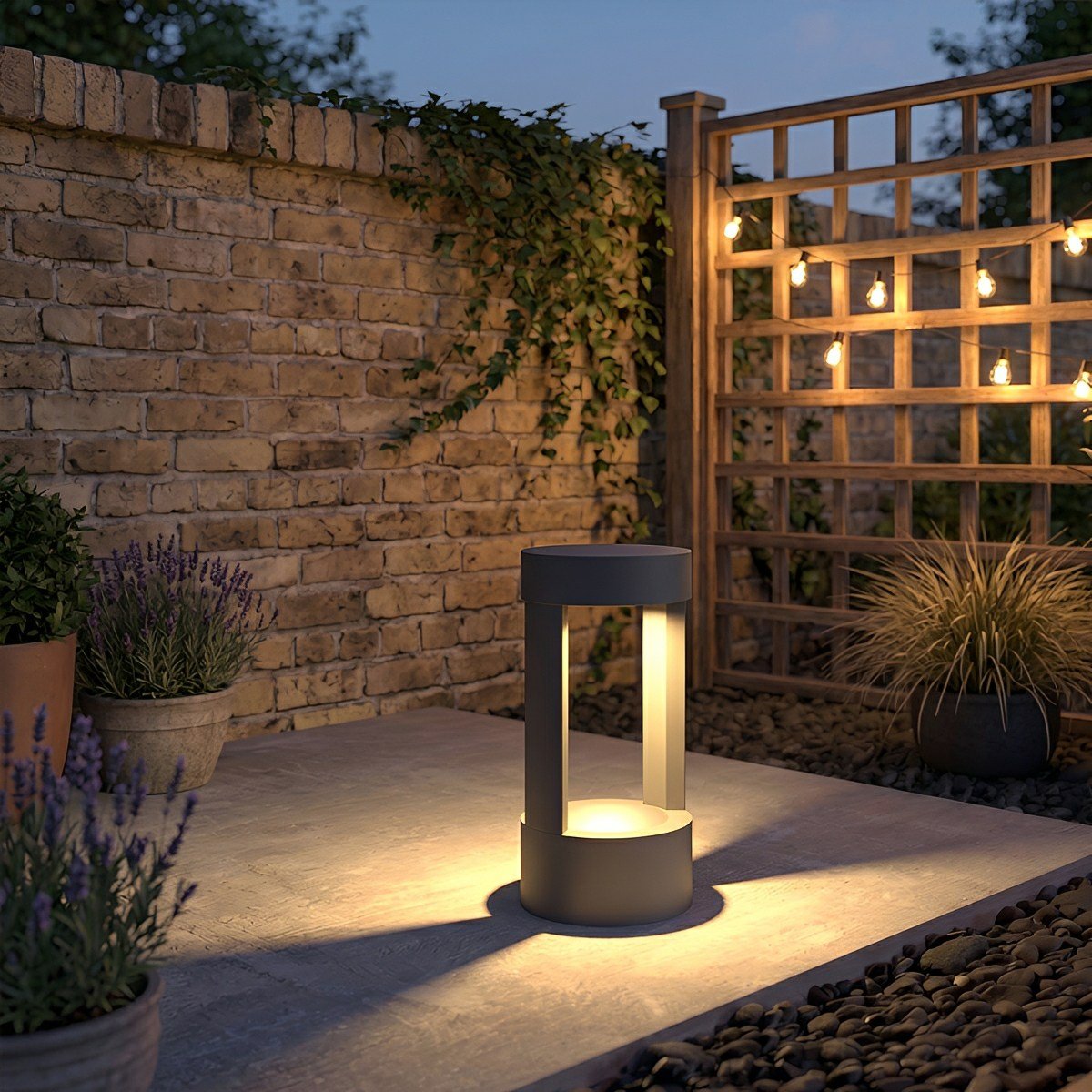 LED Tuinverlichting Cilinder Aluminium 7W Zwart Waterdicht IP65 Gazonlamp Terras Oprit Wegverlichting | Sulvida