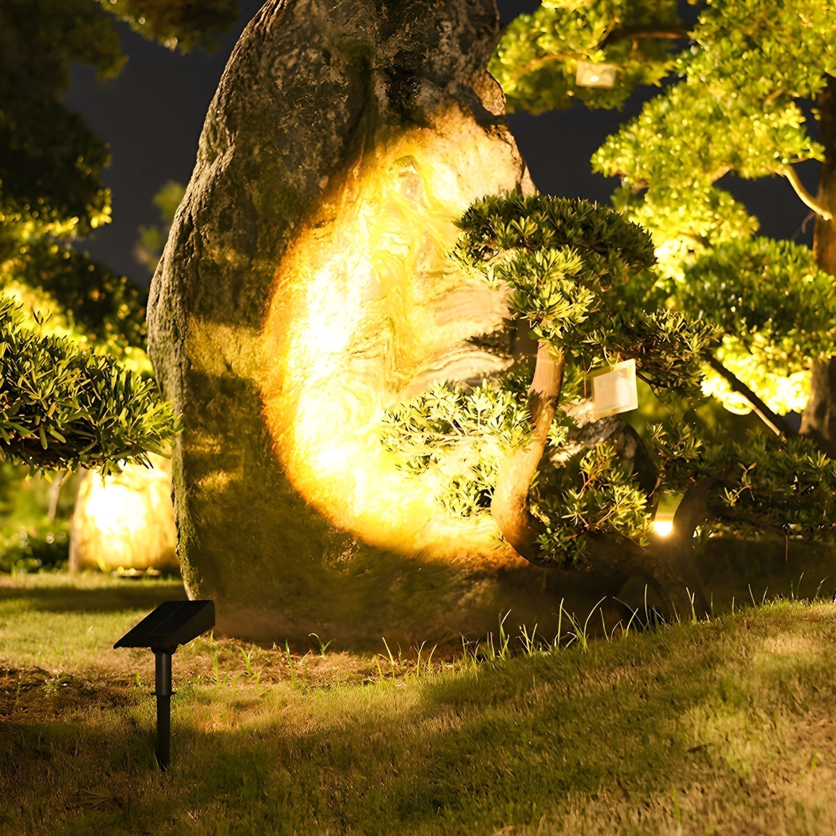 Solar LED Tuinspot Verstelbare Kop RGB Waterdicht Buitenverlichting Tuin Grondspot Buiten Accent Sfeerlicht | Sulvida