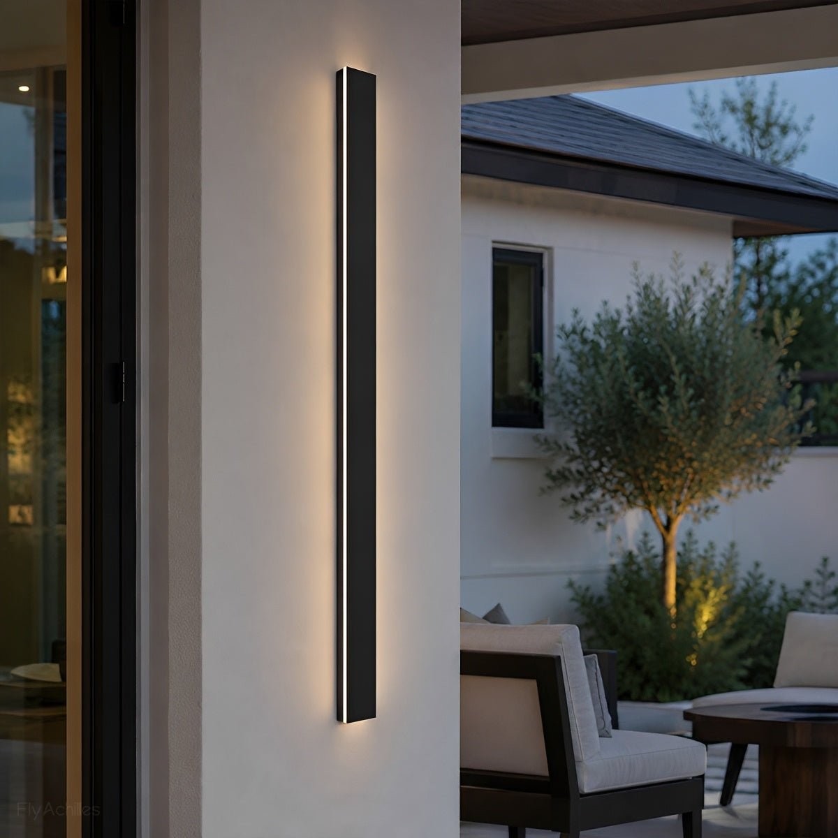 LED Buitenwandlamp Zwart Waterdicht IP65 Smal Design Modern Tuinverlichting Energiezuinig 485 Lumen Gevel | Sulvida