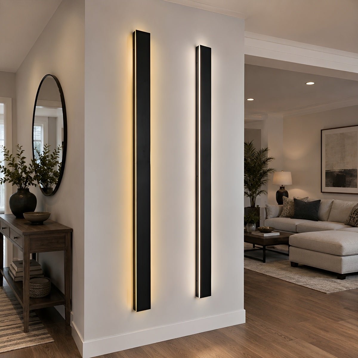 LED Buitenwandlamp Zwart Waterdicht IP65 Smal Design Modern Tuinverlichting Energiezuinig 485 Lumen Gevel | Sulvida
