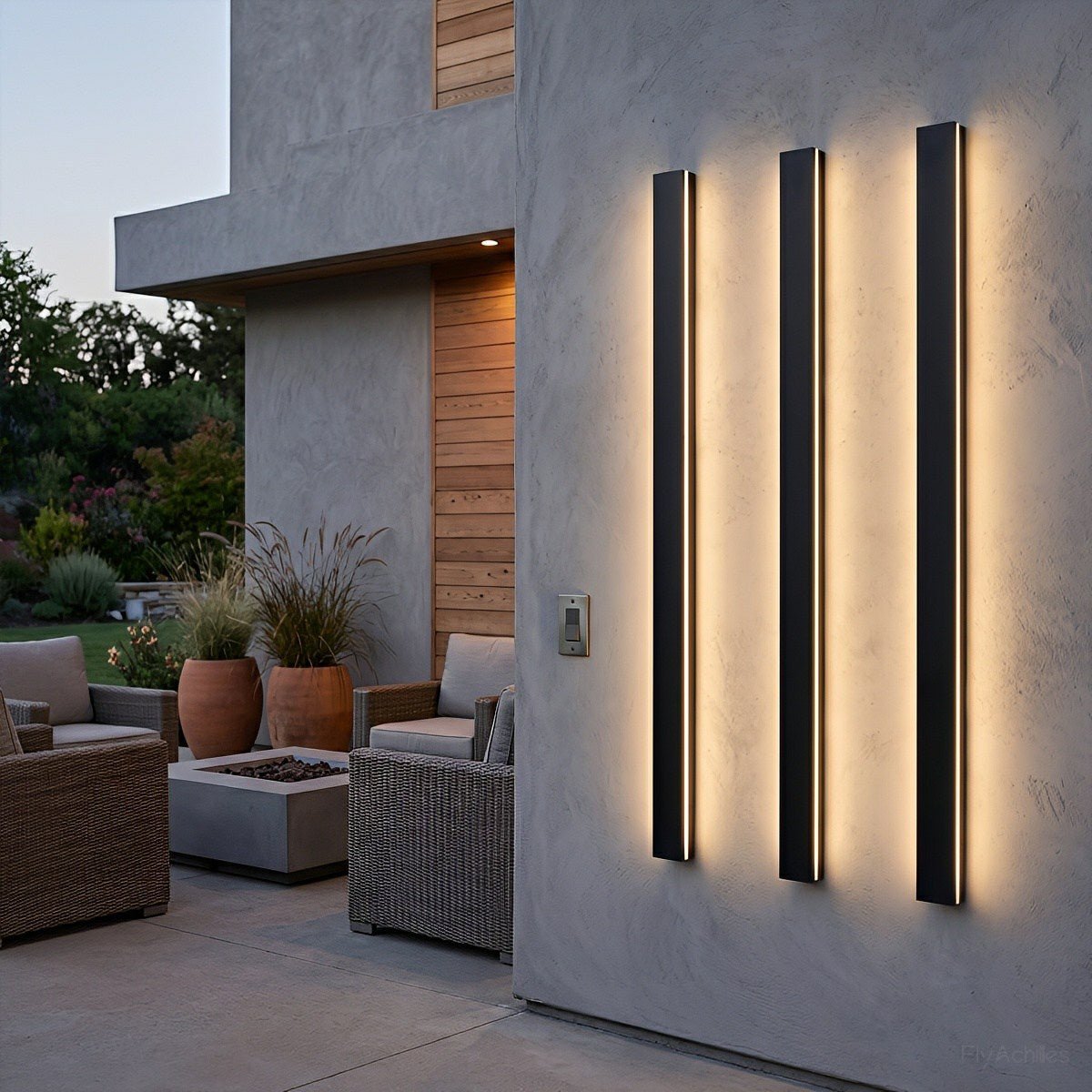 LED Buitenwandlamp Zwart Waterdicht IP65 Smal Design Modern Tuinverlichting Energiezuinig 485 Lumen Gevel | Sulvida