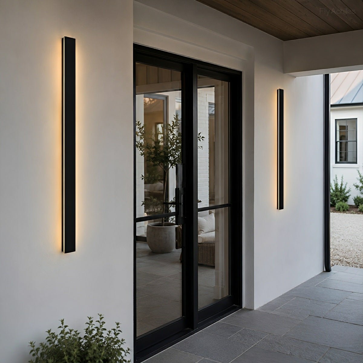 LED Buitenwandlamp Zwart Waterdicht IP65 Smal Design Modern Tuinverlichting Energiezuinig 485 Lumen Gevel | Sulvida