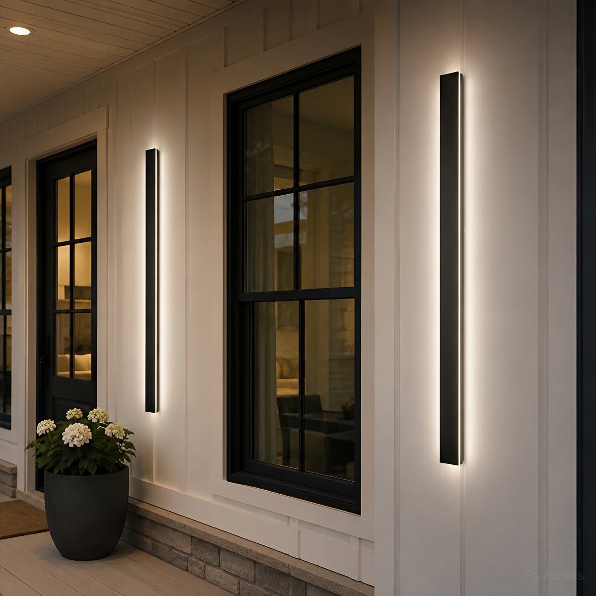 LED Buitenwandlamp Zwart Waterdicht IP65 Smal Design Modern Tuinverlichting Energiezuinig 485 Lumen Gevel | Sulvida