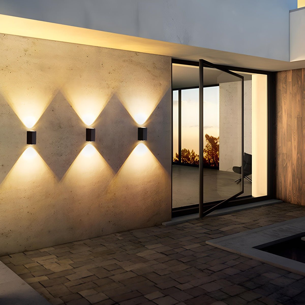 LED Buitenwandlamp Zwart Waterdicht IP65 Up & Down Verlichting Gevel Muur Veranda Tuin Aluminium Design | Sulvida