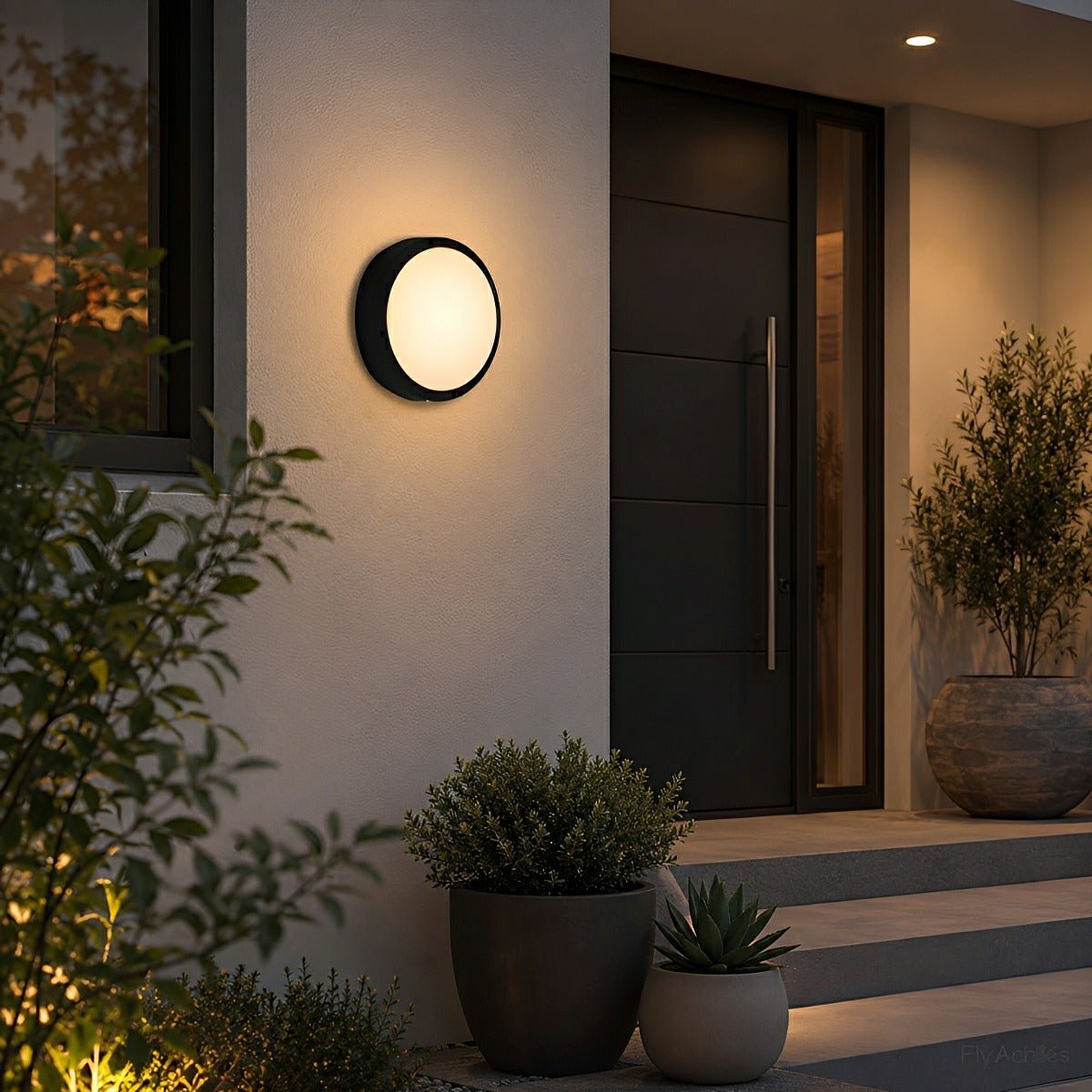 Ronde LED Buitenlamp Weerbestendig Aluminium Wandverlichting voor Tuin Terras Balkon IP56 Warm Wit 3000K | Sulvida