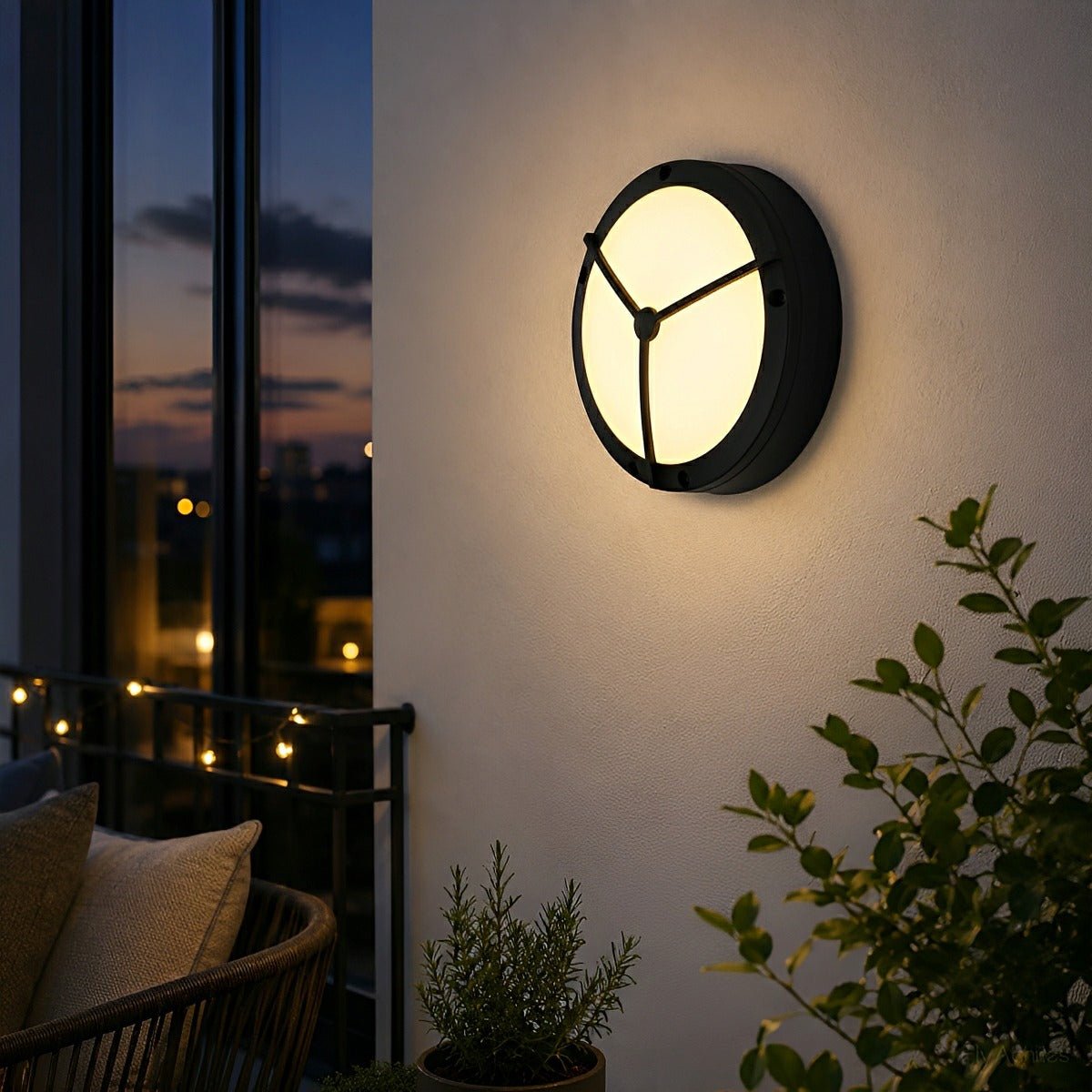 Ronde LED Buitenlamp Weerbestendig Aluminium Wandverlichting voor Tuin Terras Balkon IP56 Warm Wit 3000K | Sulvida