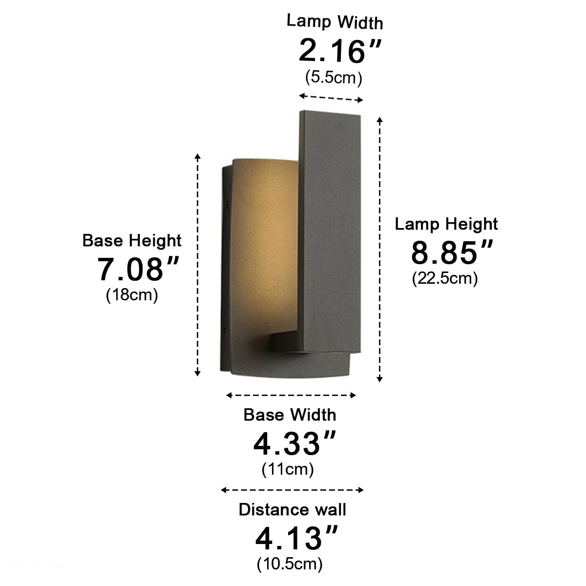 Aluminium Buitenwandlamp Zwart Rechthoekig LED Waterdicht IP54 Verlichting voor Voordeur Terras en Tuin | Sulvida