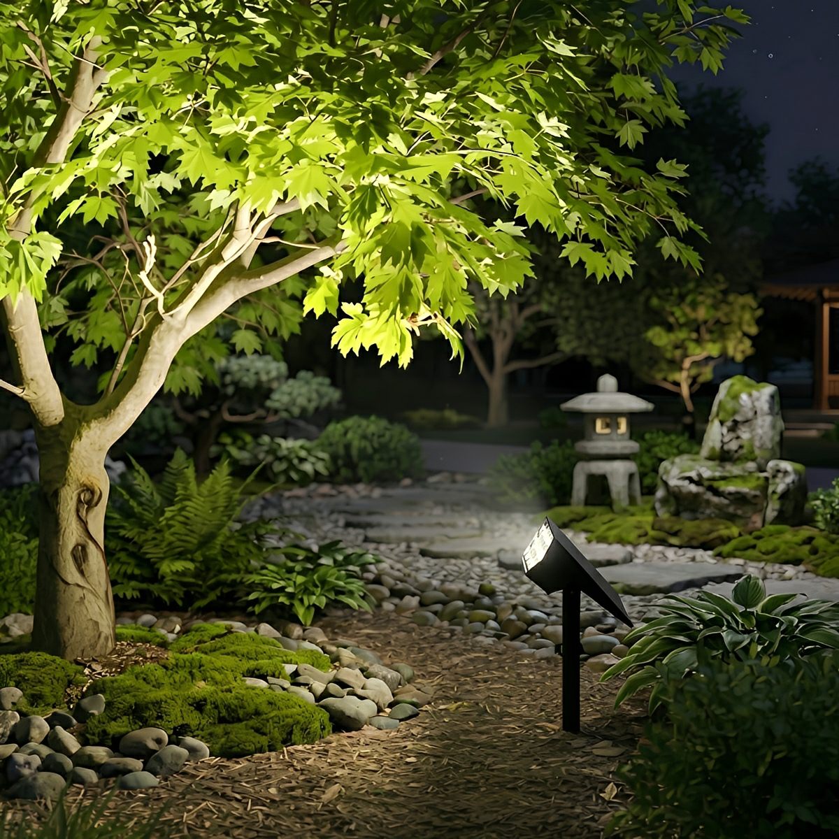Solar LED Tuinspot Verstelbaar Zwart Waterbestendig Buitenverlichting Boomverlichting IP68 Grondspot | Sulvida