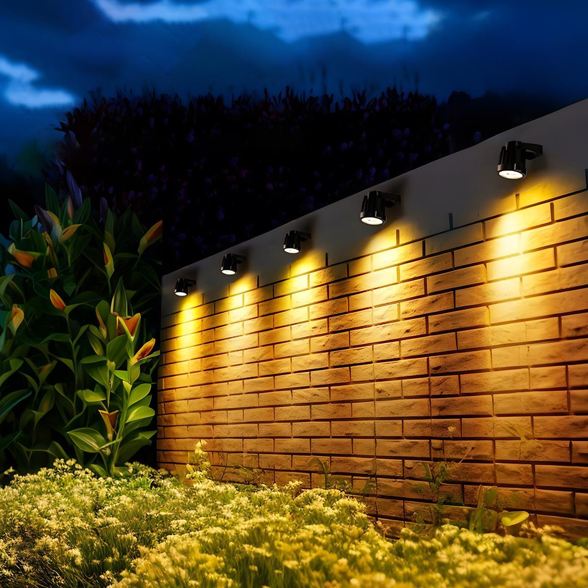 LED Tuinspot op Zonne-energie Zwart Warmwit Waterdicht IP65 voor Tuin Terras Gazon Buitenverlichting | Sulvida