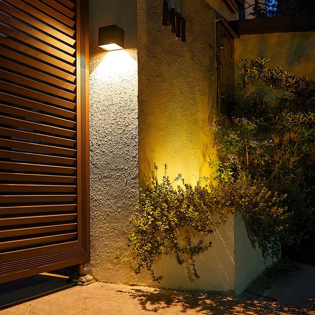 LED Wandlamp Buiten Waterdicht Zwart Wit op Zonne-Energie voor Tuin Veranda Entree Gevel IP65 Buitenverlichting | Sulvida