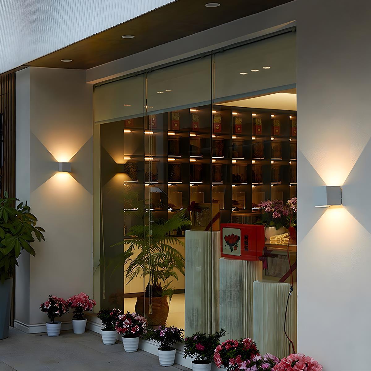 LED Wandlamp Buiten Waterdicht Zwart Wit op Zonne-Energie voor Tuin Veranda Entree Gevel IP65 Buitenverlichting | Sulvida