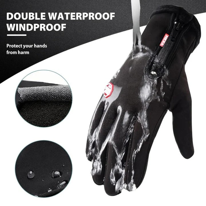 Waterdichte Winterhandschoenen met Touchscreen Fleecevoering Winddicht Warme Handschoenen Dames Heren | Sulvida