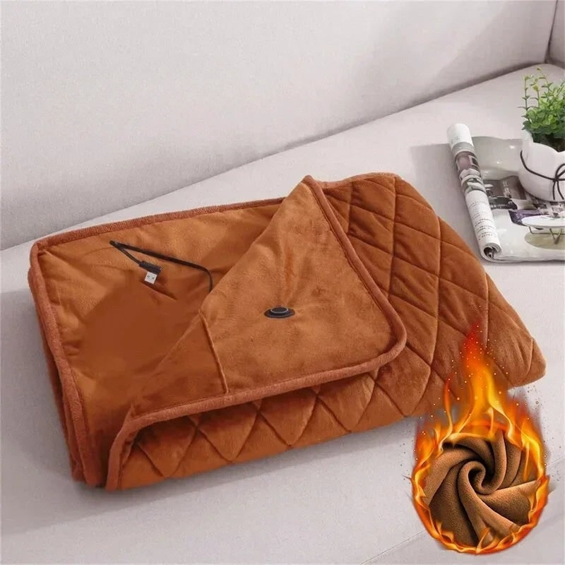 Verwarmbare Deken USB Omslagontwerp Zachte Pluche Fleece Draagbaar Warmte Wearable Blanket Comfortabel | Sulvida