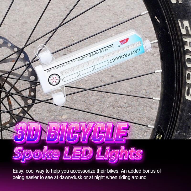 LED Fietsspaakverlichting 32 Patronen Regenboog Wielverlichting Batterij Waterdicht 20 inch Fietsaccessoire | Sulvida