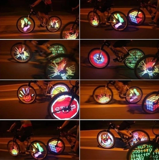 LED Fietsspaakverlichting 32 Patronen Regenboog Wielverlichting Batterij Waterdicht 20 inch Fietsaccessoire | Sulvida