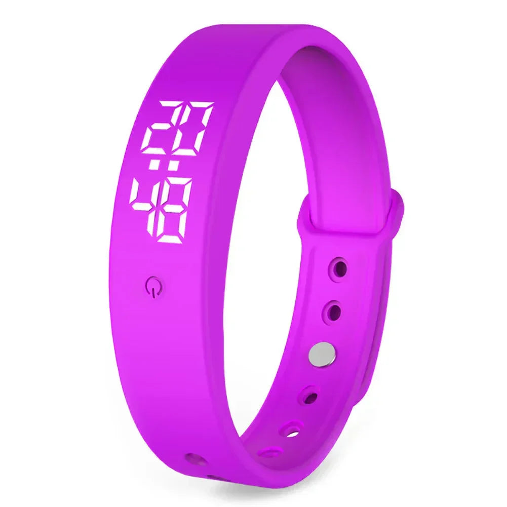 Digitaal Sporthorloge Waterdicht met Trilalarm Siliconen Band LED Display Vibratiewaarschuwing Hardlopen | Sulvida