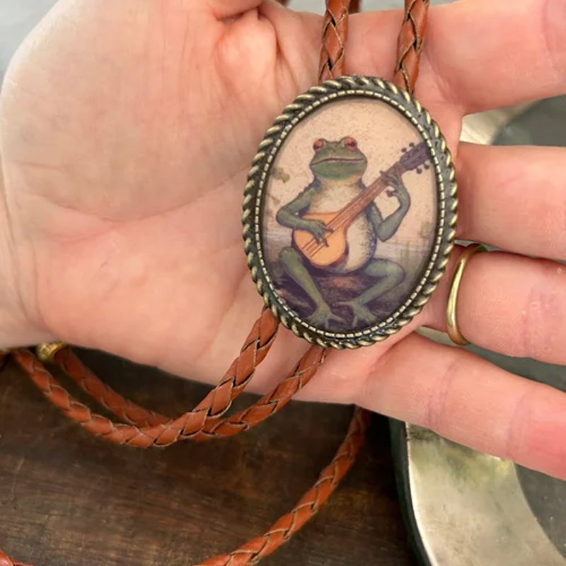 Bolo Tie Metaal Western Stijl met Verstelbaar Lederen Koord Heren Dames Boloband Strikdas Accessoire | Sulvida