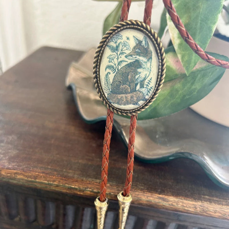 Bolo Tie Metaal Western Stijl met Verstelbaar Lederen Koord Heren Dames Boloband Strikdas Accessoire | Sulvida