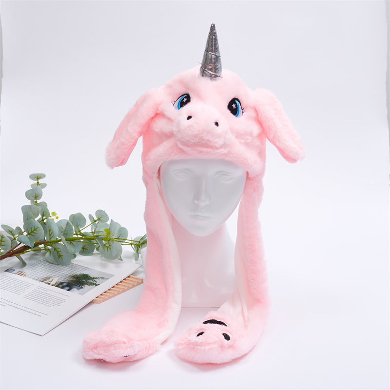 Interactieve Knuffelpet met Bewegende Oren – Pluche Muts Dieren Cosplay Accessoire voor Kinderen & Volwassenen | Sulvida