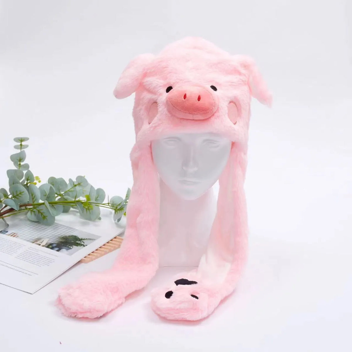 Interactieve Knuffelpet met Bewegende Oren – Pluche Muts Dieren Cosplay Accessoire voor Kinderen & Volwassenen | Sulvida
