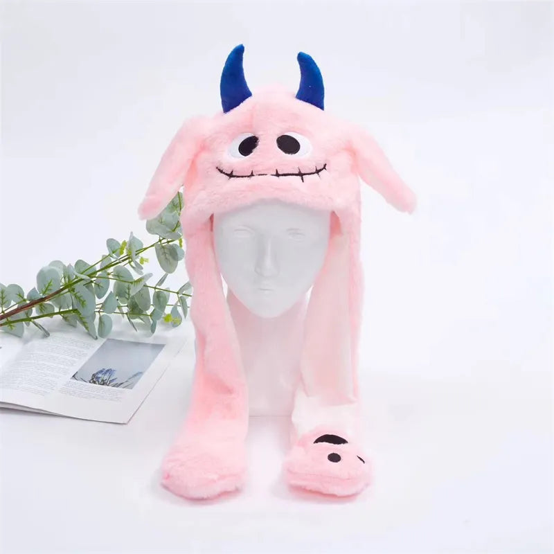Interactieve Knuffelpet met Bewegende Oren – Pluche Muts Dieren Cosplay Accessoire voor Kinderen & Volwassenen | Sulvida