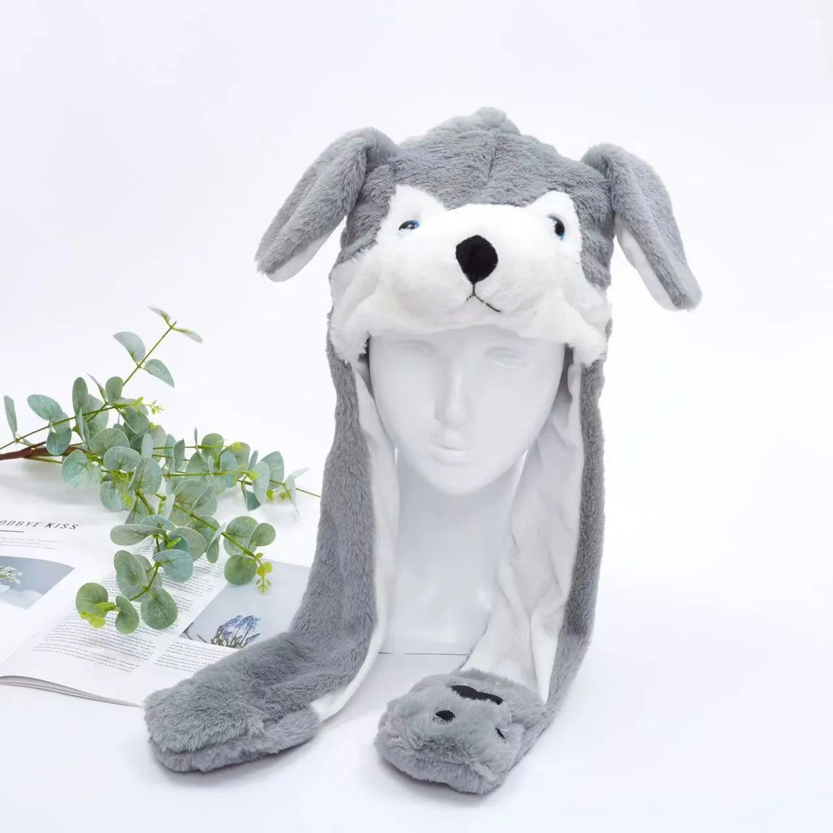 Interactieve Knuffelpet met Bewegende Oren – Pluche Muts Dieren Cosplay Accessoire voor Kinderen & Volwassenen | Sulvida