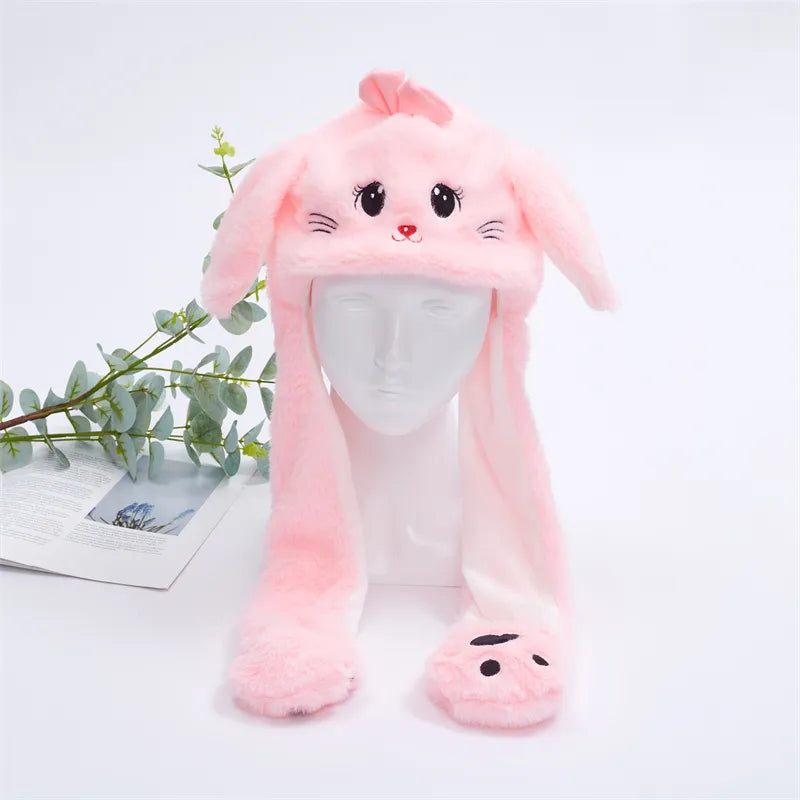 Interactieve Knuffelpet met Bewegende Oren – Pluche Muts Dieren Cosplay Accessoire voor Kinderen & Volwassenen | Sulvida