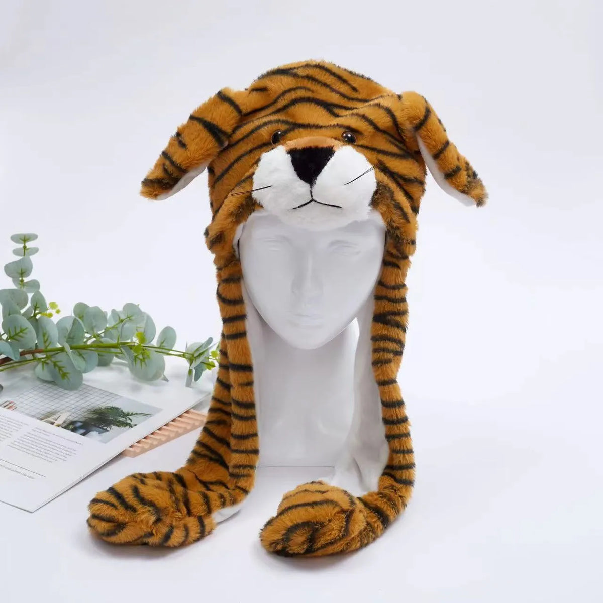Interactieve Knuffelpet met Bewegende Oren – Pluche Muts Dieren Cosplay Accessoire voor Kinderen & Volwassenen | Sulvida