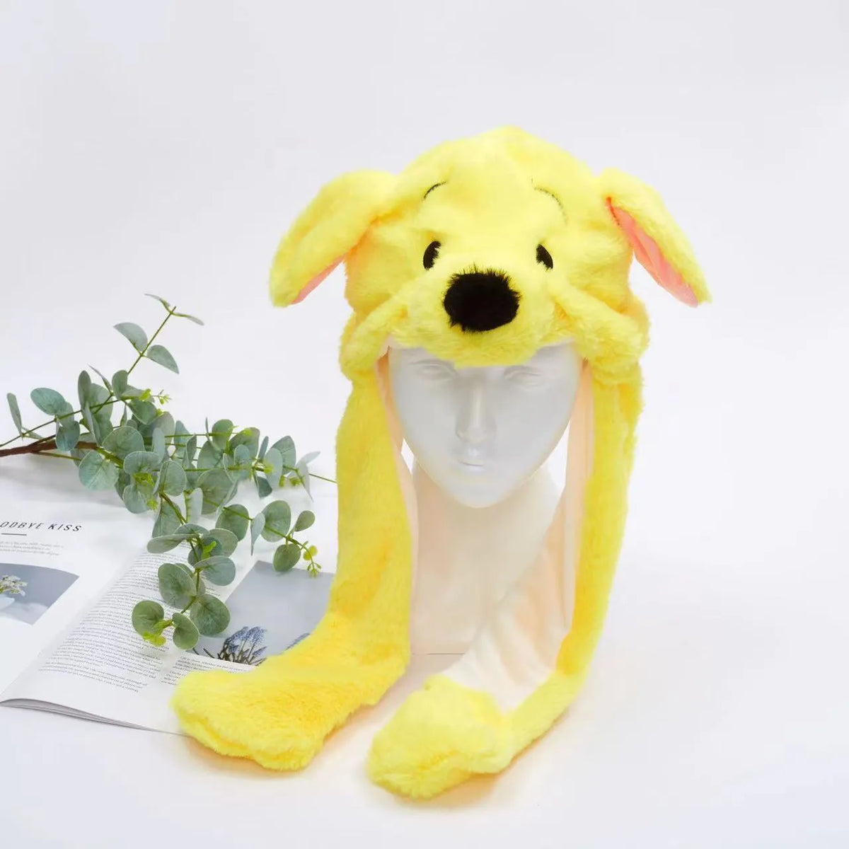 Interactieve Knuffelpet met Bewegende Oren – Pluche Muts Dieren Cosplay Accessoire voor Kinderen & Volwassenen | Sulvida