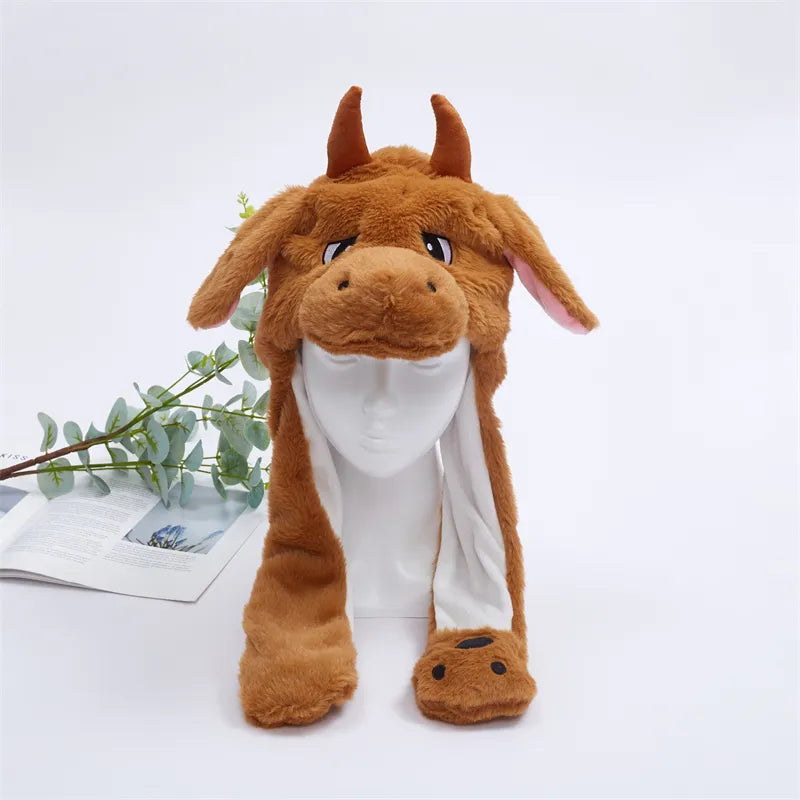 Interactieve Knuffelpet met Bewegende Oren – Pluche Muts Dieren Cosplay Accessoire voor Kinderen & Volwassenen | Sulvida
