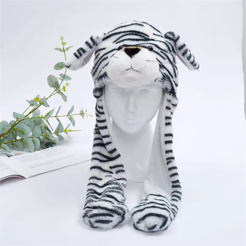 Interactieve Knuffelpet met Bewegende Oren – Pluche Muts Dieren Cosplay Accessoire voor Kinderen & Volwassenen | Sulvida
