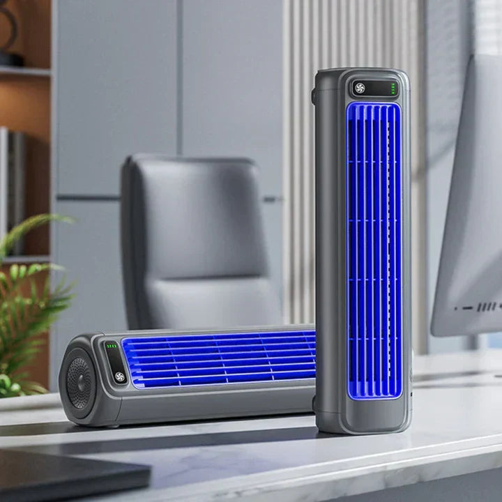 Draagbare Luchtkoeler Draadloos Oplaadbaar Klein Bureau Tafel Kantoor Slaapkamer Ventilatie Compact Mobiel | Sulvida