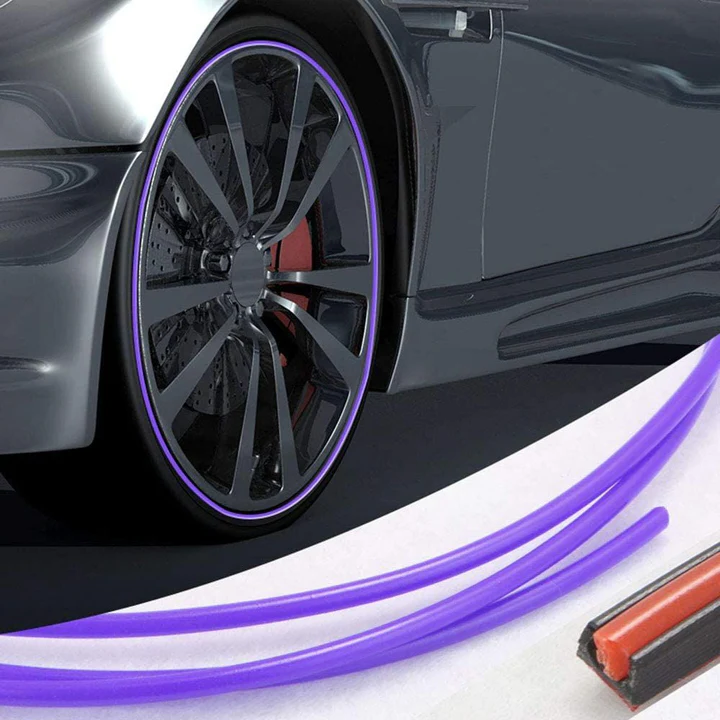 Velgrand Beschermstrip 8 Meter Rubber Zelfklevend voor Auto Velgen - Beschermt tegen Schuurschade en Krassen | Sulvida