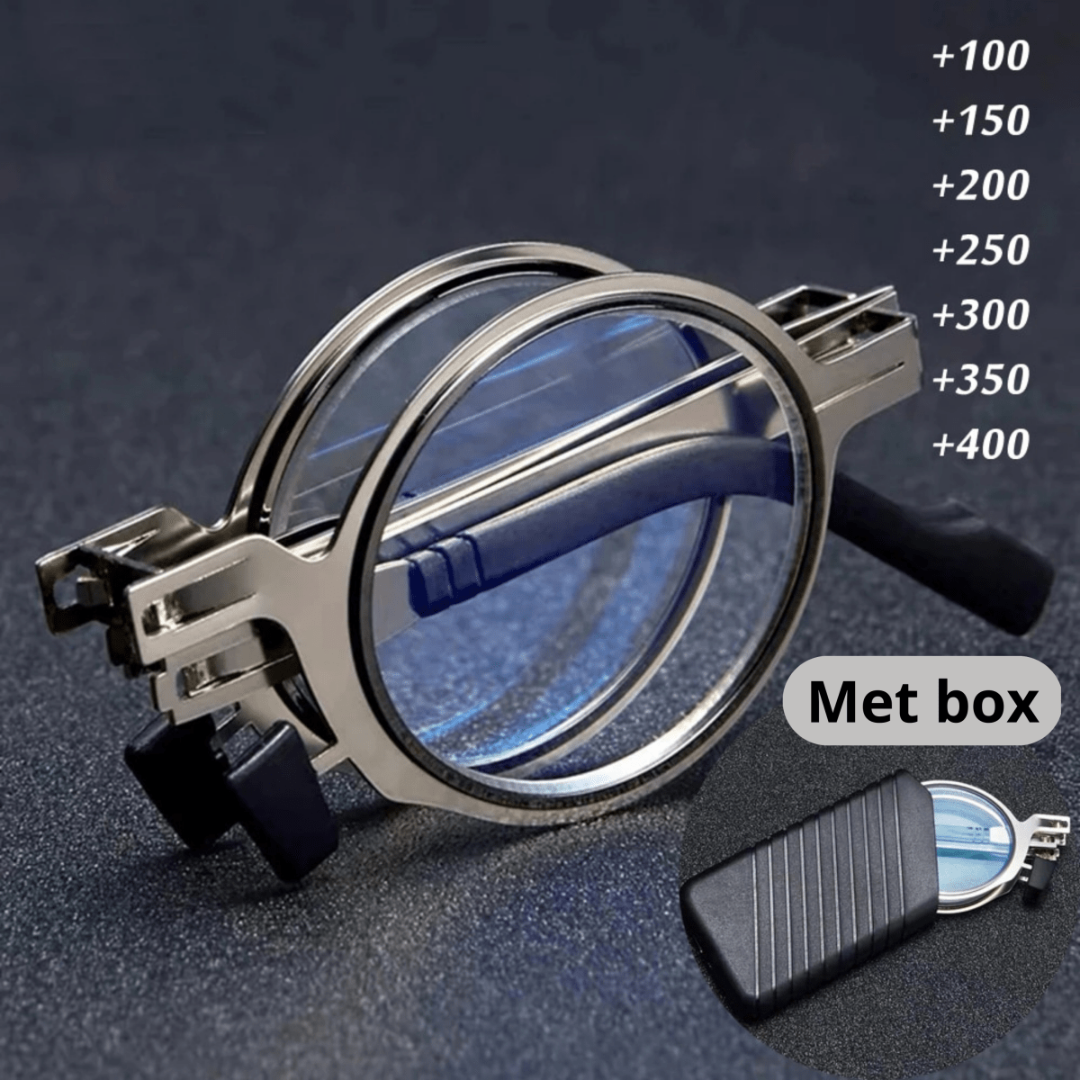 Compacte Opvouwbare Leesbril Metaal Krasbestendig Flexibel Ultralicht Reisbril Voor Onderweg Praktisch | Sulvida