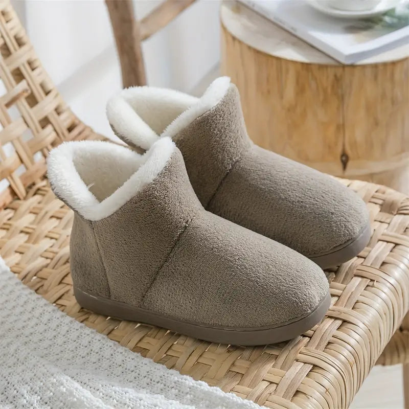 Warme Dames Sloffen met Zachte Sherpa Voering voor Ultiem Thuiscomfort in Roze Kaki Grijs Groen en Beige | Sulvida